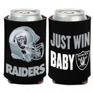 Oakland Raiders Just Win Baby NFL Can Koozie